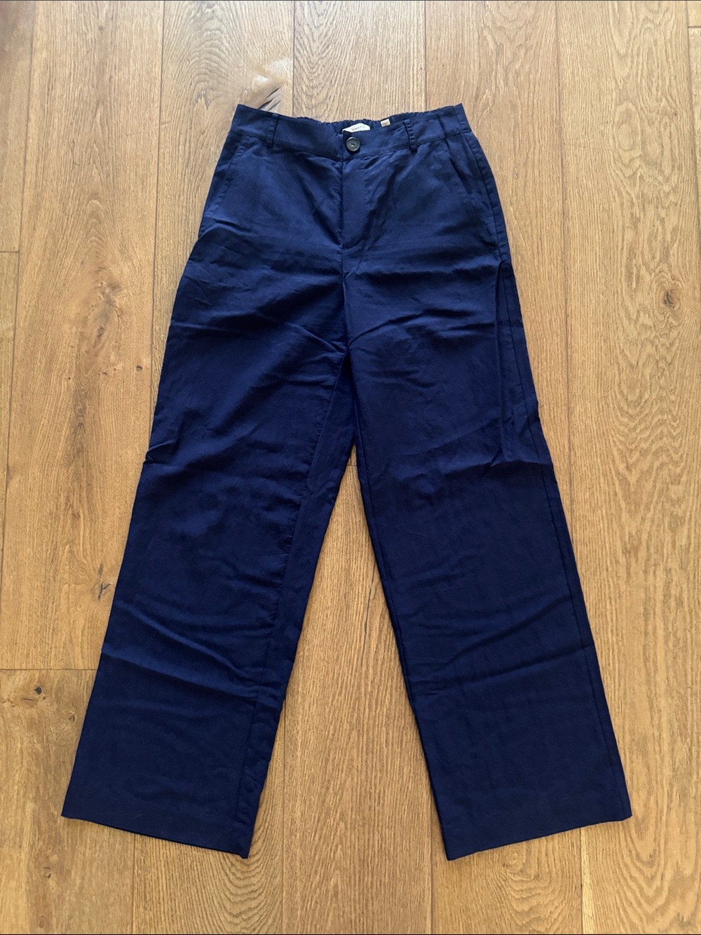 Vince Navy Wide-Leg Trousers